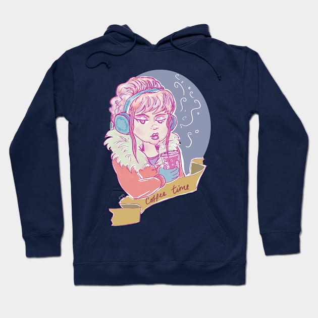 Coffee Time Hoodie by Pixelsofdoom